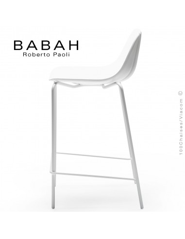 Tabouret De Cuisine Design BABAH 65 Pieds En Tube D Acier Peint Ou