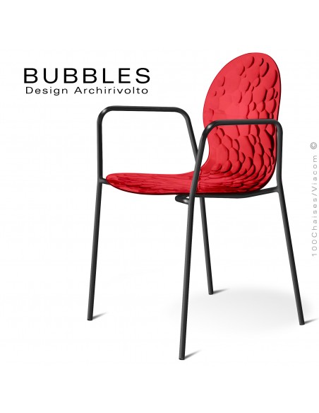 Fauteuil Design Bubbles Assise Coque Plastique Translucide Effets