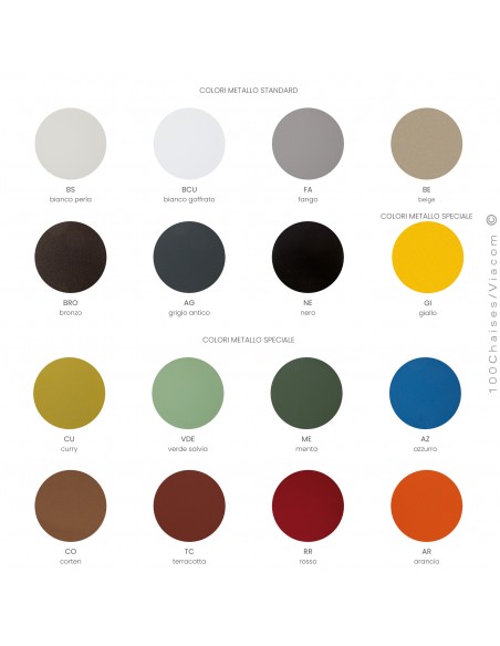 Palette couleur peinture pour gamme DAISY, pour extérieur.