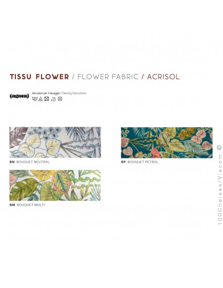 Gamme tissu FLEURS, pour coussin supplémentaire.