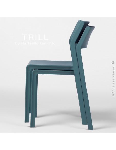 Chaise TRILL, sturcture et assise plastique couleur.