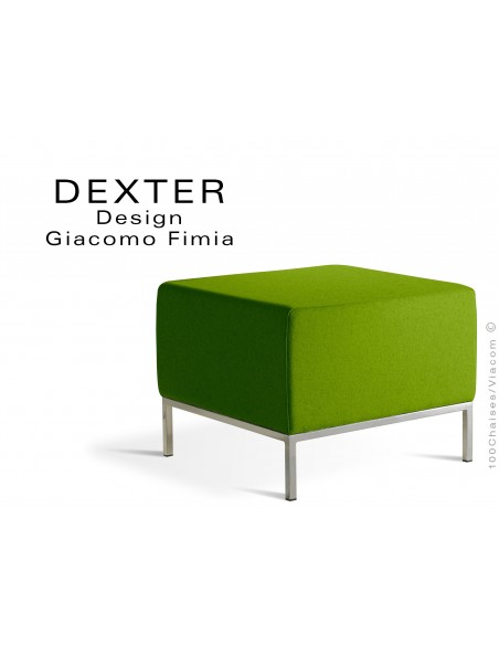 Banquette modulable DEXTER assise garnie habillage feutre couleur vert pomme