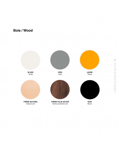 Palette finition bois, vernis naturel, teinté, blanc, jaune, gris, noir ou noyer au choix.