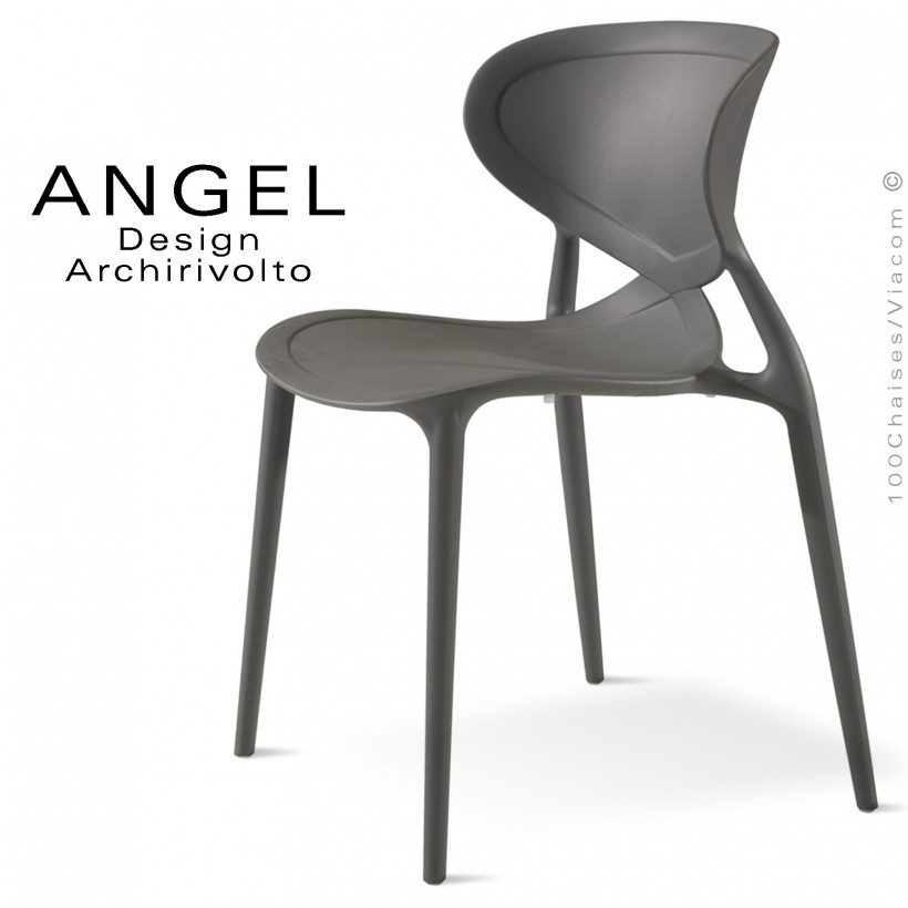 Chaise design ANGEL, pour terrasse de café et extérieur, assise et