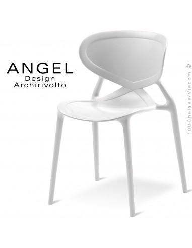 Chaise design ANGEL, pour terrasse de café et extérieur, assise et