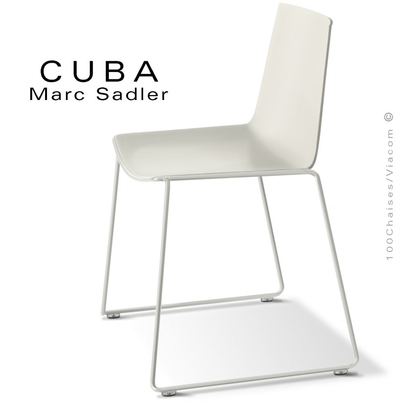 Chaise design CUBA, assise coque...