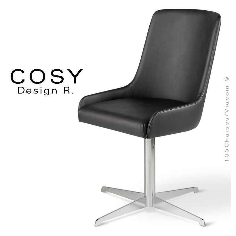 Chaise de bureau moderne en tissu gris confortable