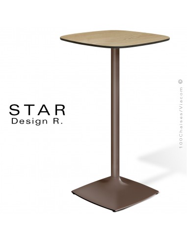 Table mange debout design STAR, pour C.H.R., snack, piétement